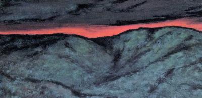 渡辺文平《夕暮れの山》